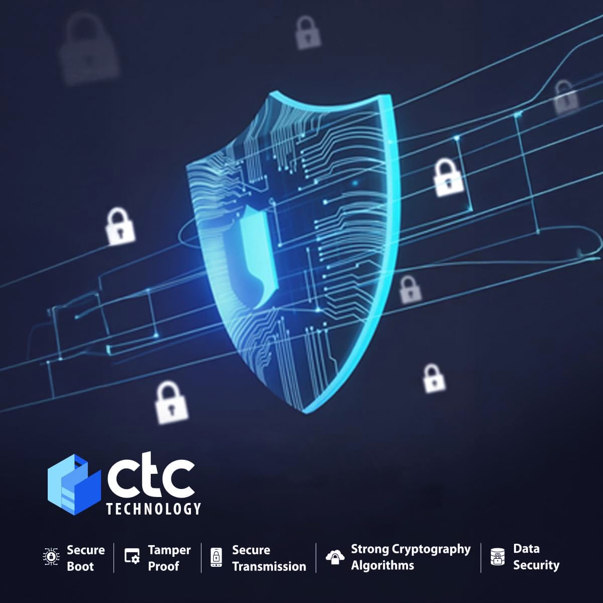CTC Technology Cybersecurity Shield with Secure Boot, Tamper Proof, Strong Encryption and Data Protection