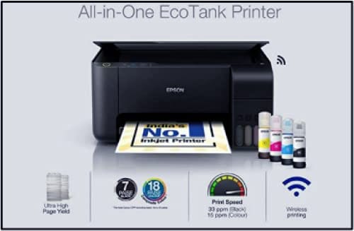 Epson EcoTank L3252 Wi‑Fi Ink Tank Printer with Ultra High Yield