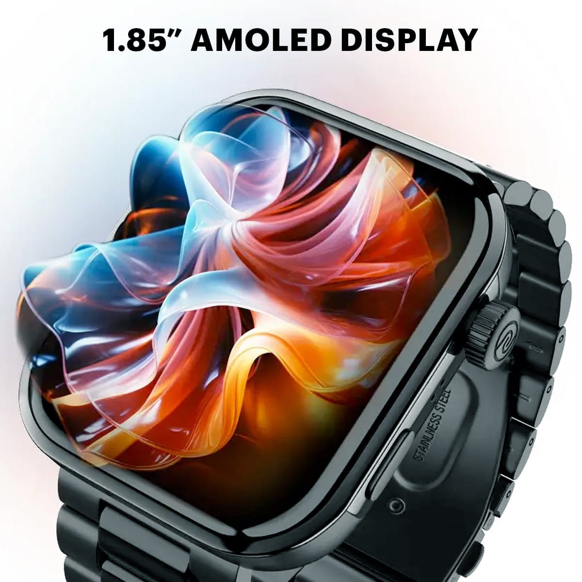 Noise ColorFit Pro 5 Smartwatch with 1.85 inch AMOLED Display and Stainless Steel Frame