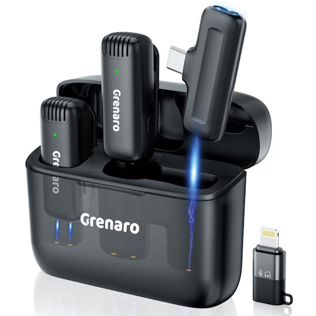GRENARO J13 Wireless Mic for YouTube & iPhone Type-C 1 GRENARO J13 Wireless Mic for YouTube & iPhone Type‑C with Noise Reduction