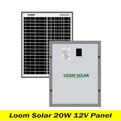 Loom Solar 20W 12V Panel for Battery & Mobile Charging