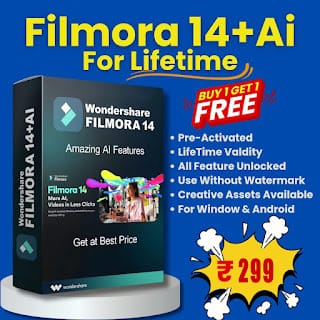 Filmora 14 + AI Lifetime Download at ₹299