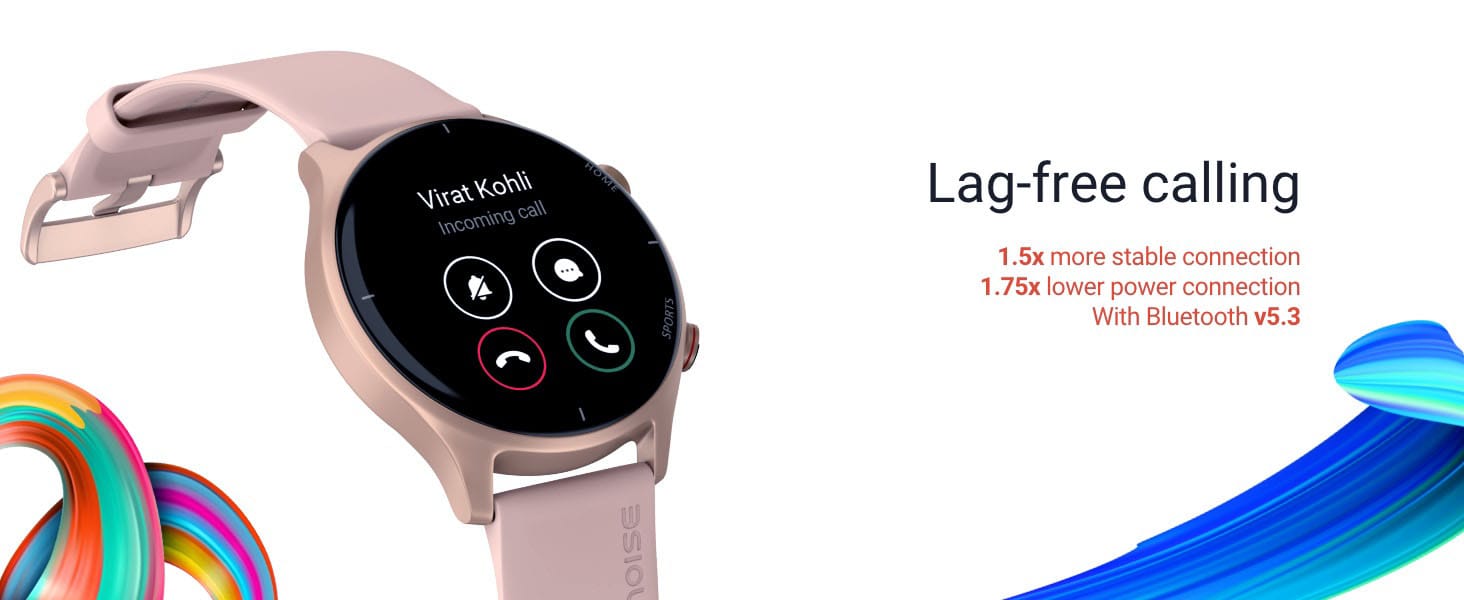 Noise Twist Round Dial Smart Watch – Lag‑Free Calling Noise Twist Smart Watch – Lag‑Free Calling, Bluetooth v5.3, Stable & Power‑Efficient Connection