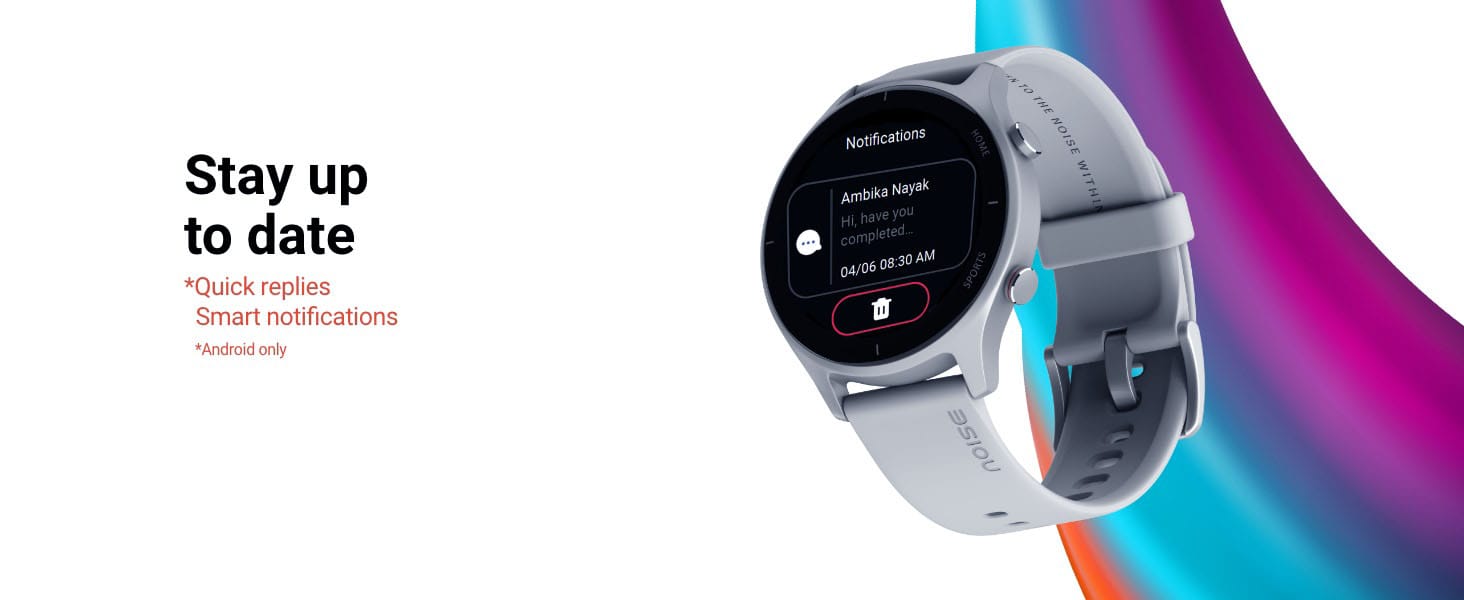Noise Twist Round Dial Smart Watch – Stay Up to Date Noise Twist Smart Watch – Smart Notifications, Quick Replies, Android Connectivity Features