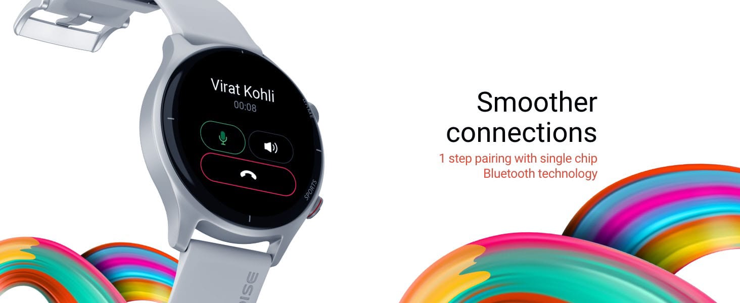 Noise Twist Round Dial Smart Watch – Smoother Connections Noise Twist Smart Watch – Single Chip Bluetooth Technology, 1 Step Pairing, Smoother Connections