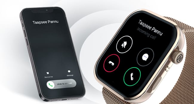 Noise Smartwatch Call Management Feature Noise Smartwatch Incoming Call Sync with Phone