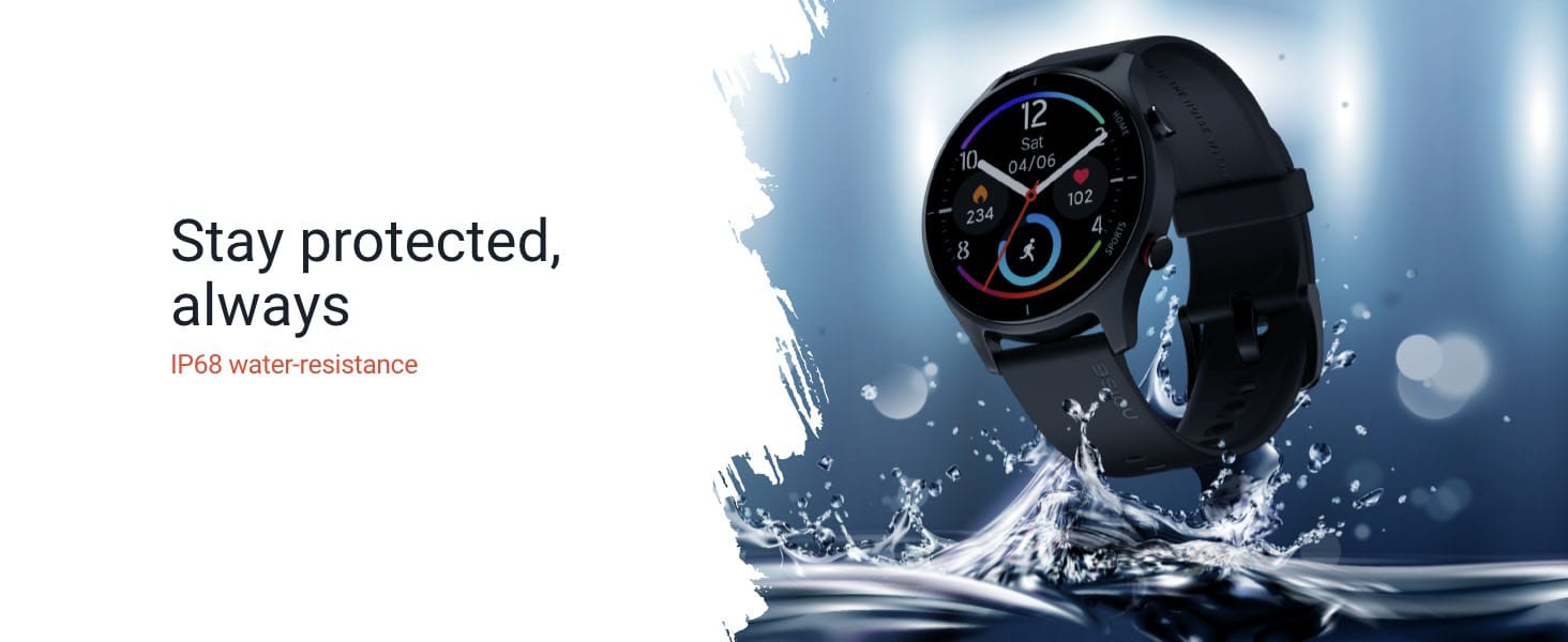 Noise Twist Round Dial Smart Watch – Stay Protected Always Noise Twist Smart Watch – IP68 Water Resistance, Dust Protection, Durable Fitness Smartwatch