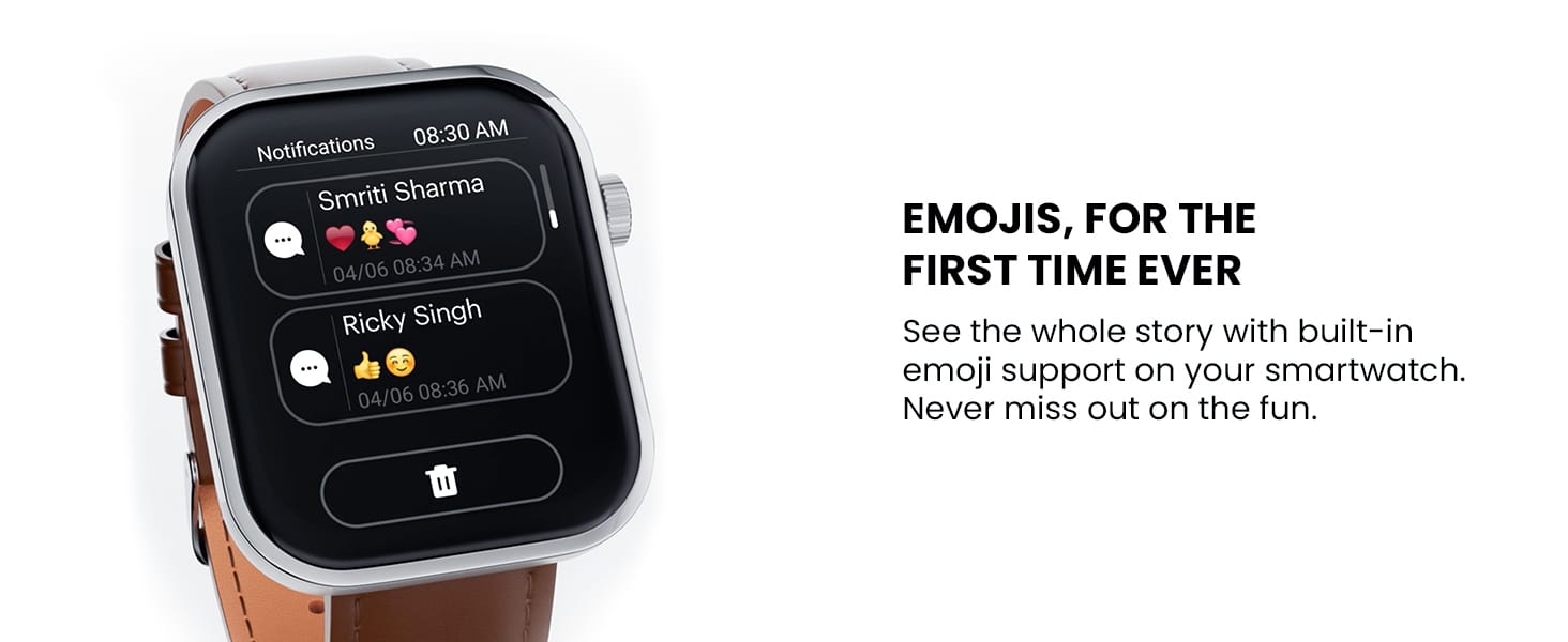 Noise Smartwatch with Emoji Messaging Noise Smartwatch Emoji Notification Support