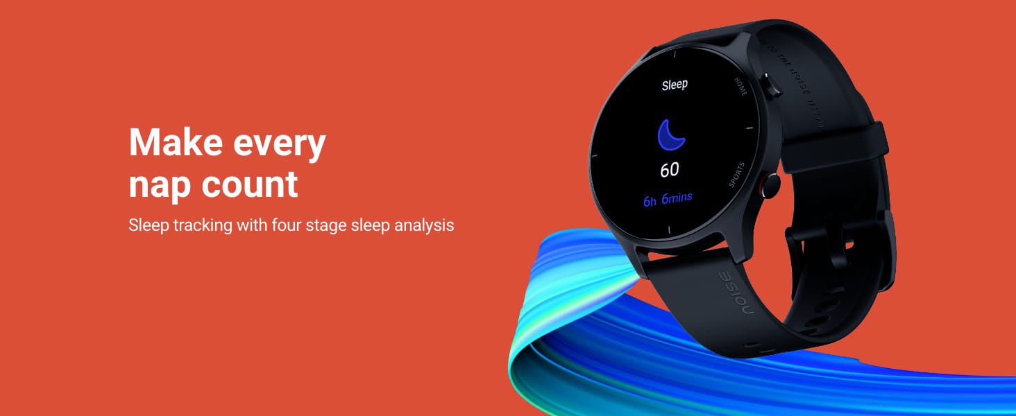 Noise Twist Round Dial Smart Watch – Make Every Nap Count Noise Twist Smart Watch – Sleep Tracking, Four Stage Sleep Analysis, Wellness Features